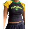 imageSOLY HUX Womens Y2k Mexico Graphic Tees Short Sleeve Letter Print Color Block Crop Tops T ShirtMulticoloured Letter