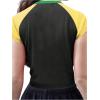 imageSOLY HUX Womens Y2k Mexico Graphic Tees Short Sleeve Letter Print Color Block Crop Tops T ShirtMulticoloured Letter