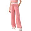 imageSOLY HUX Girls Drawstring Waist Baggy Sweatpants Wide Leg Casual Loose Long PantsPure Pink