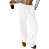 imageSOLY HUX Girls Drawstring Waist Baggy Sweatpants Wide Leg Casual Loose Long PantsPure White