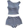 Blue and White Striped