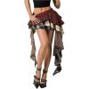 imageSOLY HUX Womens Plaid Ruffle Mini Skirt Y2k A Line Layered Asymmetrical Hem Skirts with Shorts UnderneathMulticoloured Plaid