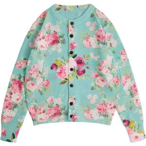 imageSOLY HUX Womens Floral Print Button Down Cardigan Sweater Lightweight Cozy Fall Outfits Trendy 2025Multicolor