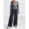 imageSOLY HUX Girls Wide Leg Sweatpants Elastic High Waisted Loose Baggy Pants with PocketsDark Blue
