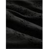 imageSOLY HUX Womens Summer Boho Skirt Eyelet Embroidery Bow Tie High Waisted A Line Flowy Vacation Long SkirtsPlain Black