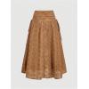 imageSOLY HUX Womens Summer Boho Skirt Eyelet Embroidery Bow Tie High Waisted A Line Flowy Vacation Long SkirtsPlain Brown