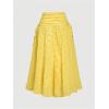 imageSOLY HUX Womens Summer Boho Skirt Eyelet Embroidery Bow Tie High Waisted A Line Flowy Vacation Long SkirtsPlain Butter Yellow