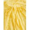 imageSOLY HUX Womens Summer Boho Skirt Eyelet Embroidery Bow Tie High Waisted A Line Flowy Vacation Long SkirtsPlain Butter Yellow
