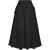 imageSOLY HUX Womens Summer Boho Skirt Eyelet Embroidery Bow Tie High Waisted A Line Flowy Vacation Long SkirtsPlain Black