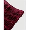 imageSOLY HUX Ruffle Shorts for Women Y2k Lolita Bloomers Elastic Waist Velvet Bottoms Festival ShortsPure Burgundy