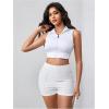 imageSOLY HUX Womens High Waisted Skinny Biker Shorts Workout Athletic ClothingPure White