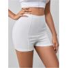 imageSOLY HUX Womens High Waisted Skinny Biker Shorts Workout Athletic ClothingPure White