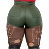 imageSOLY HUX Womens Leopard Print Mini Shorts High Waisted Y2k Streetwear Booty ShortsPlain Army Green