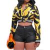 imageSOLY HUX Womens Leopard Print Mini Shorts High Waisted Y2k Streetwear Booty ShortsPlain Black