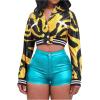 imageSOLY HUX Womens Leopard Print Mini Shorts High Waisted Y2k Streetwear Booty ShortsPlain Cadet Blue