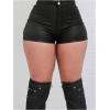 imageSOLY HUX Womens Leopard Print Mini Shorts High Waisted Y2k Streetwear Booty ShortsSolid Black