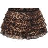imageSOLY HUX Womens Plus Size Cheetah Leopard Print Bloomers Shorts Sexy Y2k Layered Ruffle Mini ShortsBrown Leopard