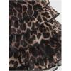 imageSOLY HUX Womens Plus Size Cheetah Leopard Print Bloomers Shorts Sexy Y2k Layered Ruffle Mini ShortsBrown Leopard