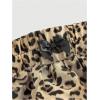 imageSOLY HUX Womens Plus Size Ruffle Bloomers Shorts Y2k Leopard Layered Lolita Pumpkin Bottoms Mini ShortsBrown Leopard