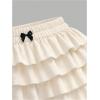 imageSOLY HUX Womens Plus Size Ruffle Bloomers Shorts Y2k Leopard Layered Lolita Pumpkin Bottoms Mini ShortsPlain Khaki