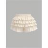 imageSOLY HUX Womens Plus Size Ruffle Bloomers Shorts Y2k Leopard Layered Lolita Pumpkin Bottoms Mini ShortsPlain Khaki