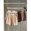 imageSOLY HUX Womens Summer Shorts 3 Packs Elastic Waist Wide Leg Casual Cotton Shorts SetsBeige White Multi