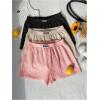 imageSOLY HUX Womens Summer Shorts 3 Packs Elastic Waist Wide Leg Casual Cotton Shorts SetsBlack Beige Pink