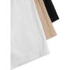 imageSOLY HUX Womens Summer Shorts 3 Packs Elastic Waist Wide Leg Casual Cotton Shorts SetsBlack Khaki White