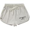 imageSOLY HUX Athletic Shorts for Women Letter Graphic Drawstring Elastic Waist Workout Running Summer ShortsLight Grey Letter