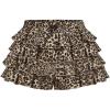 imageSOLY HUX Womens Plus Size Ruffle Bloomers Shorts Y2k Leopard Layered Lolita Pumpkin Bottoms Mini ShortsMulticoloured Leopard