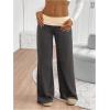 imageSOLY HUX Womens Sweatpants Color Block Low Rise Fold Over Waist Baggy Wide Leg PantsGrey Colorblock