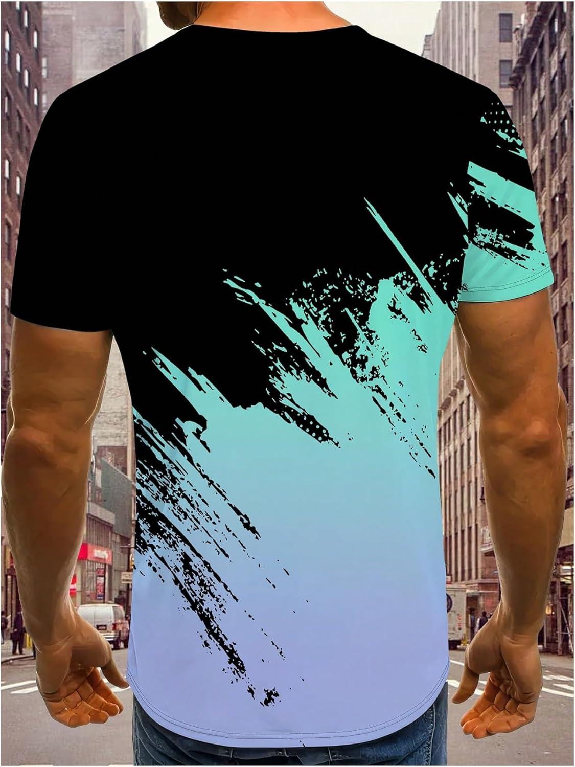 imageSOLY HUX Mens T Shirts Color Block Graphic Tees Crew Neck Short Sleeve Casual Summer TopsMulti Letter
