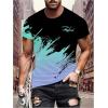 imageSOLY HUX Mens T Shirts Color Block Graphic Tees Crew Neck Short Sleeve Casual Summer TopsMulti Letter