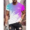 imageSOLY HUX Mens T Shirts Color Block Graphic Tees Crew Neck Short Sleeve Casual Summer TopsWhite and Purple