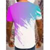 imageSOLY HUX Mens T Shirts Color Block Graphic Tees Crew Neck Short Sleeve Casual Summer TopsWhite and Purple