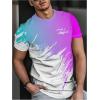imageSOLY HUX Mens T Shirts Color Block Graphic Tees Crew Neck Short Sleeve Casual Summer TopsWhite and Purple