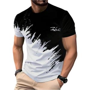 imageSOLY HUX Mens T Shirts Color Block Graphic Tees Crew Neck Short Sleeve Casual Summer TopsMulticoloured Letter