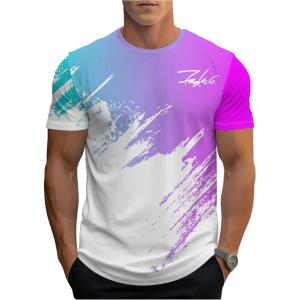 imageSOLY HUX Mens T Shirts Color Block Graphic Tees Crew Neck Short Sleeve Casual Summer TopsWhite and Purple