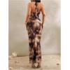imageSOLY HUX Womens Floral Halter Maxi Dress Draped Cowl Neck Backless Bodycon Wedding Guest Party Mesh Cocktail Long DressesMulti Tie Dye