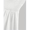 imageSOLY HUX Womens Layered Ruffle Hem Dress Sleeveless Ruched Asymmetrical Long Party DressesPlain White