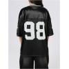 imageSOLY HUX Jersey Shirts for Women Y2k Graphic Number Oversized Tees V Neck Half Sleeve Cute Soccer Streetwear T Shirt TopsBlack Number