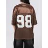 imageSOLY HUX Jersey Shirts for Women Y2k Graphic Number Oversized Tees V Neck Half Sleeve Cute Soccer Streetwear T Shirt TopsBrown Number