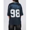 imageSOLY HUX Jersey Shirts for Women Y2k Graphic Number Oversized Tees V Neck Half Sleeve Cute Soccer Streetwear T Shirt TopsDark Blue Letter Print