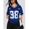 imageSOLY HUX Jersey Shirts for Women Y2k Graphic Number Oversized Tees V Neck Half Sleeve Cute Soccer Streetwear T Shirt TopsRoyal Blue Letter