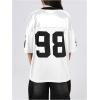 imageSOLY HUX Jersey Shirts for Women Y2k Graphic Number Oversized Tees V Neck Half Sleeve Cute Soccer Streetwear T Shirt TopsWhite Number