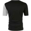 imageSOLY HUX Mens Color Block Letter Graphic Tops Short Sleeve T Shirt Summer Tee TopBlack and White