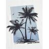 imageSOLY HUX Mens Summer Tracksuit 2 Piece Beach Outfit Tropical Print Tee and Shorts SetDusty Blue and White