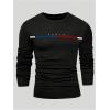 imageSOLY HUX Mens T Shirts Letter Print Long Sleeve Round Neck Tee TopsBlack Letter