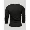 imageSOLY HUX Mens T Shirts Letter Print Long Sleeve Round Neck Tee TopsBlack Letter