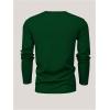 imageSOLY HUX Mens T Shirts Letter Print Long Sleeve Round Neck Tee TopsDark Green Letter